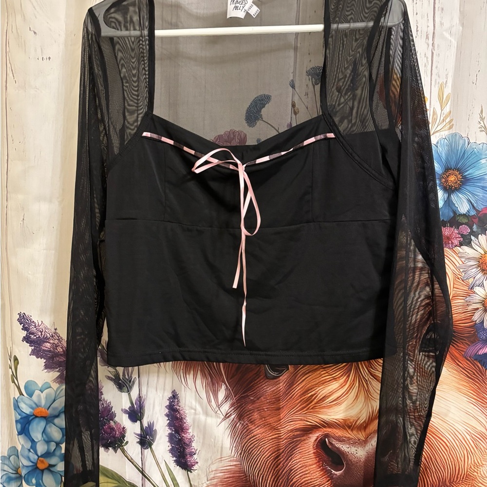Princess Polly Black and Pink Bandeau Intimates